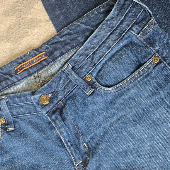 Fidelity Denim Hyacinth Low Waist Trouser Flare Jeans Size 31 Midnight Sapphire - Picture 7 of 12